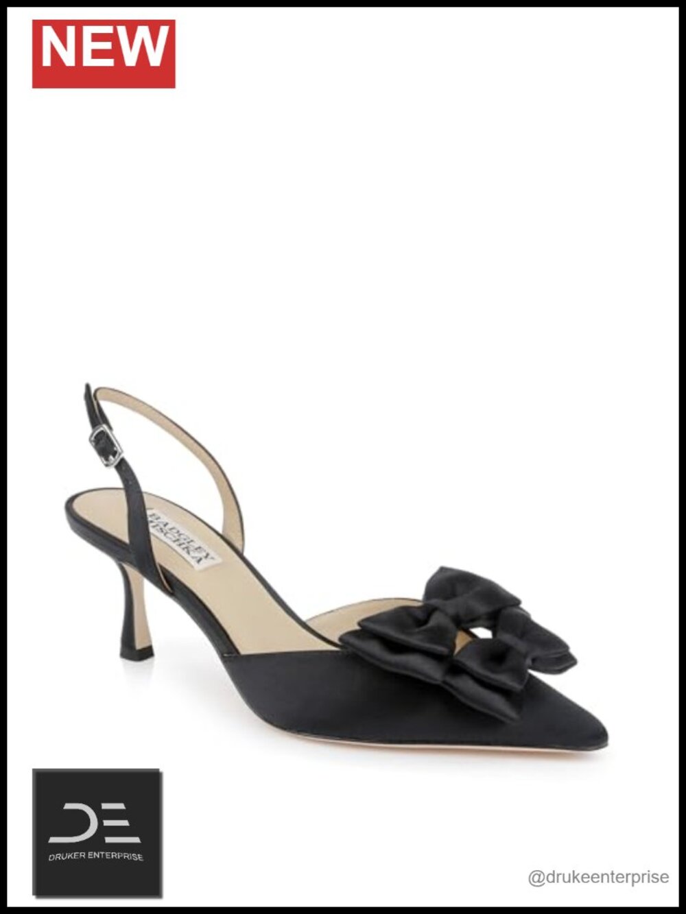 Silk Slingback Pointed Toe Stiletto Heel Pump Bow